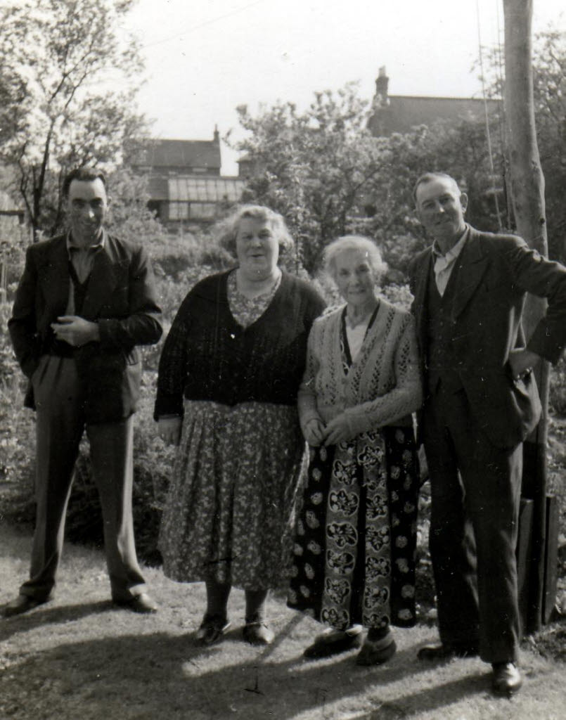 In the garden at Coronation Cottages